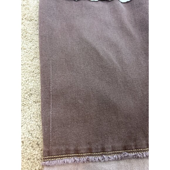 Hollister Women’s 27 Ultra High-Rise Dad Jeans Brown Beige Raw Edge - Picture 16 of 16